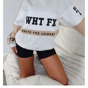 White Fox latest and greatest oversized sweater neutral